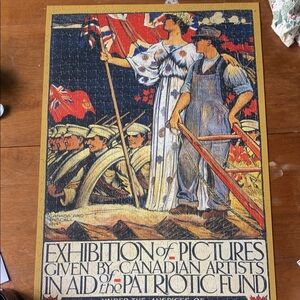 Canadian War Museum Patriotic Fund Puzzle 1000 Pieces Complete With Poster WW1
